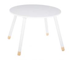 Atmosphera Kids Tavolo Bambino Morbidezza - Diam. 60 cm - Bianco