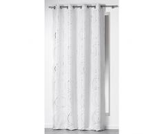 Douceur DIntérieur - 1605085, Tenda Con Occhielli , 140 X 260 Cm , Bully , Poliestere Stampato Argento , Bianco