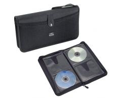 Alevar Porta CD da 48 Posti per CD-DVD e BLU-Ray, in Nylon con Chiusura a Cerniera e Tasca Interna, Formato 30x15,5x8 cm, Colore Nero