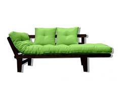 Divano-letto Sésamo, Wengè, Vert Futon, 200x82x32 cm.