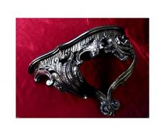 Lnxp Mensola da Muro mensola Parete Board Console Console Regal con Ornamenti Decorazioni Antico Barocco repro Rococo Vintage Shabby in Nero