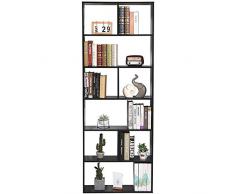 Libreria Scaffale Scura Wenge Libreria Cubi Moduli Ufficio Moderna Contemporanea Bifacciale Divisorio. Libreria Giorno 70X23.5X190 Autoportante Mensole Scaffali Muro Design Ingresso