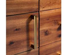 vidaXL Credenza in Legno Massello di Acacia Armadietto Mobiletto Cassettiera
