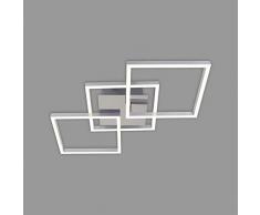 Briloner Leuchten 3217-018 Plafoniera a LED orientabile, dimmerabile, 30 Watt, 3900 lumen, 3000 Kelvin, di colore argento cromato