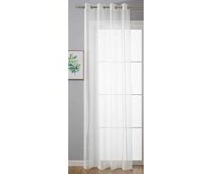 Tenda con occhielli, trasparente Uni, tenda Stores, con occhielli in piombo per soggiorno, 20332-cn, 100% poliestere, 245 x 140 cm