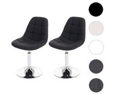 Set 2x sedie sgabello Cascina design moderno sala pranzo 50x47x84cm ~ tessuto grigio scuro