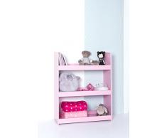 Scaffale in legno per la cameretta dei bimbi - 3 ripiani - Colore: ROSA