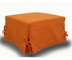 Cube Ponti Divani Pouf Letto Singolo con Materasso h 10cm di Ottima qualit/à e Rete Italiana Tessuto Blu