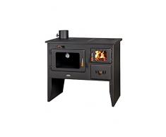 EEK A – Forno da cucina a legna con forno XL Prity 2P41 tubo fumo sinistro 15 KW