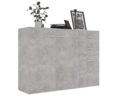 Mobile Ingresso Moderno Irfora Credenza Soggiorno Madia Moderna con Cassetti in Truciolato 105x30x75 cm