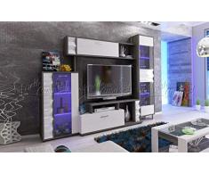 Arredodacasa.com Parete attrezzata Mobile Soggiorno Illuminazione a LED Design Moderno Modello SU7