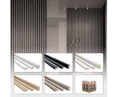 HEXIM 2m doghe in legno MDF - parete divisoria con doghe di legno di design superiore - (pezzo campione - quercia vintage) parete divisoria con doghe per la zona giorno