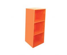 Libreria Colorata Componibile Modulare Legno MDF Laminato Mobile Scaffale (Arancio)