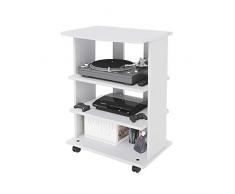 Carrello porta Tv bianco Cm 60x40xH 80,5