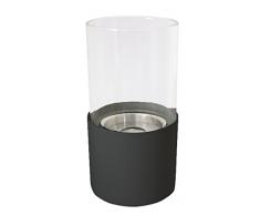 TECNO AIR SYSTEM Biocamino Torcello Nero Tavolo, Acciaio, Vetro, Unica