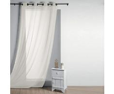 Caritex Tenda arredo con Borchie Lisa Semitrasparente 135x260 cm R711 Ecru