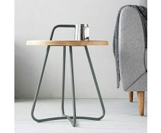 MKJYDM Tavolino in Ferro, Tavolino Rotondo Creativo Piccolo Appartamento Lato Soggiorno, Tavolino Semplice Estraibile Tavolino da caffè (Color : C)