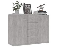 Irfora Credenza Soggiorno, Madia Moderna, Mobile Ingresso Moderno, con Cassetti, in Truciolato 88x30x65 cm