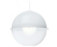 Lampadario a sospensione orion bianco e trasparente