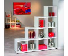 Links - Think Design, Libreria bianca a scala a dieci vani bianco L139h144p33cm