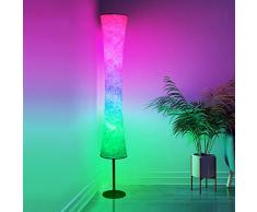 Lampada da Terra LED Dimmerabile,11W RGB Lampada Terra con Telecomando e Controllo APP, Moderna tessuto RGB Piantana da Terra Dimmerabile Controllo Vocale per Sala Giochi, Soggiorno, Camera da Letto