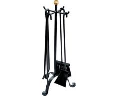 Set Camino 5 Pezzi in Ferro Ferro Battuto Manico Curvo mod. 147-B