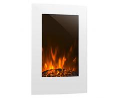 Klarstein Camino Elettrico da Incasso, Caminetto Elettrico da Parete 2000 W, Camino Elettrico da Parete Con Spazio per Legna, Fuoco Finto LED, Camino Finto a Basso Consumo con Telecomando e Timer