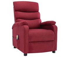 Susany Poltrona Massaggiante Relax Reclinabile da TV in Tessuto con 6 Punti Massaggio e Poggiapiedi 72x96x98 cm,Poltrona da TV,Poltrona per Anziani,Poltrona Reclinabile,Poltrona Relax