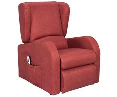 POLTRONE ITALIA Love 2 motori Poltrona relax Alzapersona Roller System poltrona elettrica poltrona per anziani Rosso