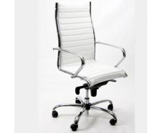 Poltrona direzionale pollux pnp white in pelle bianca - conf. 1