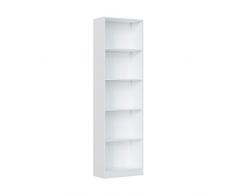 Habitdesign Hugo B10 Libreria, 52 x 25 x 180, Bianco