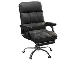 Sedia da ufficio - Sedia operativa ergonomica con supporto lombare e poggiapiedi retrattile Sedie da scrivania per la casa Regolabile in altezza Schienale alto Sedia per computer oscillante