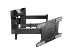 Meliconi SPACE SYSTEM DUALMOTION OLED, Supporto TV Parete Doppio Braccio e Doppia Rotazione, Staffa per TV a OLED da 40 a 82, Attacco VESA 200-300-400x200, Portata 55 Kg, Nero