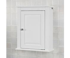 SoBuy® Armadietto pensile da bagno,Mobile da parete per il bagno,FRG203-W,IT