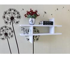 MENSOLA DESIGN IN Legno BIANCO Liscio Mod. SHANGHAI BI MDF