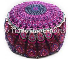 Copertura Pouf Decorativa Etnica, poggiapiedi ottomano Mandala, Copertura Cuscino ottomano Boho, Decorazione Sedile Hippy