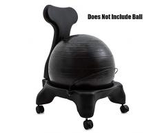 Esercizio Ball Chair, Equilibrio Palla Sedia con Ruote E Posteriore di Sostegno, Ergonomica Balance Ball Chair per La Casa Scrivania, Esercizio Yoga Ufficio Sedile