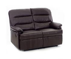 DIVANO RECLINER MOD. MARA COLORE MARONNE IN ECO PELLE 130X80X100H CM