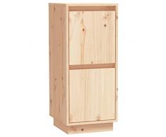 vidaXL Credenza 31,5x34x75 cm in Legno Massello di Pino