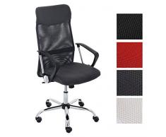 CLP Sedia Ufficio WASHINGTON | Sedia Scrivania Girevole e Imbottita | Sedia Ergonomica con Telaio in Metallo | Sedia Direzionale in Similpelle e Rete con 5 ruote | Poltrona Regolabile in Altezza: 47 – 55 cm grigio