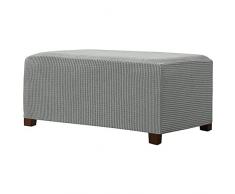 YHWW Fodera per Ottomano/Copri Pouf Rettangolare/Quadrato/Rotondo Elasticizzato Jacquard Spandex Copertura DellOttomano Tinta Unita Copri Poggiapiedi Divano Lavabile (Color : #38)