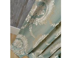 adaada Set di 2 tende europee jacquard per soggiorno (verde, 230 x 140 cm)