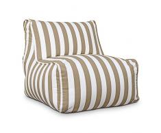 Deshome - Pouf poltrona da esterno giardino idrorepellente sfoderabile: Pouf poltrona sacco con imbottitura Puff pouffe design Light Pouf Sabbia