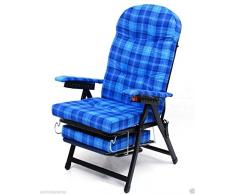 Sedia Poltrona Sdraio MOD Karina Cotone Schienale Regolabile con Piedino 35x20mm