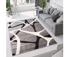 TAPISO Dream Tappeto Camera Soggiorno Salotto Moderno Sala da Pranzo Grigio Astratto A Pelo Corto 140 x 200 cm