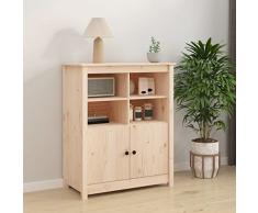 ZQQLVOO Armadietti per la conservazione Credenze Credenza 83x41,5x100 cm in Legno Massello di Pino per la cucina Buffet Vetrine per esposizioni