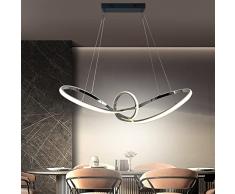 ANMECS Lampadario a Sospensione LED moderno 38W 3040LM Lampadario Plafoniera led per soggiorno camera da letto illuminazione interna (Bianco freddo/6500K)