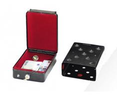 Eufab 16309 - Cassaforte in acciaio con chiusura a vite, utilizzabile universalmente, colore: Nero (cassetto)