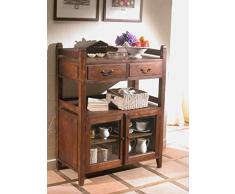 Mobile credenza Stile coloniale Legno massello Teak Realizzata artigianalmente - Promo SCLUSIVA Online