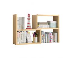 Libreria Scaffale Scaffale da scrivania in legno espandibile Organizzatore da scrivania Scaffale da ufficio Scaffale da esposizione in legno Scaffale da scrivania Organizzazione di CD, Riviste, Libri